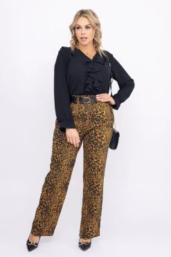 Damskie Polski Spodnie z paskiem ENGELIO Wzór 1