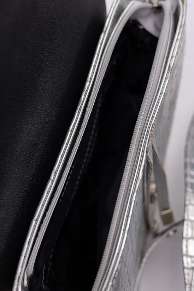 Damskie Srebrna Torebka CRONTI