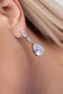 Srebrne Kolczyki stalowe BERMENO