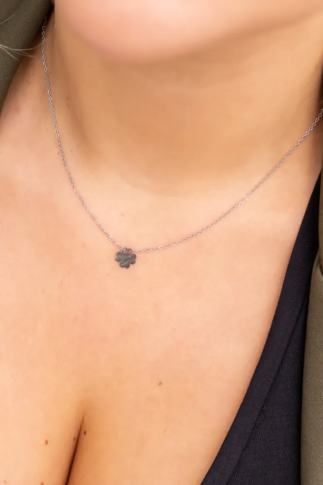 Srebrny Naszyjnik ze stali chirurgicznej GUZIO