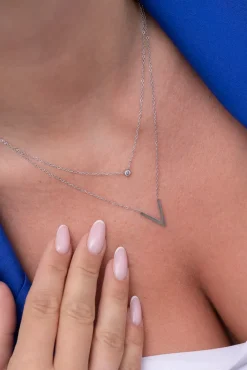 Srebrny Naszyjnik ze stali chirurgicznej VESTIS