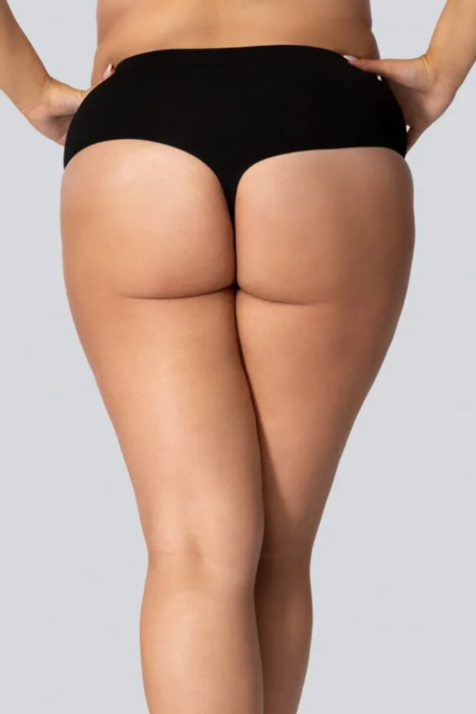 Polski Stringi wyszczuplające MID-WAISTED SMOOTHWEAR ONYX