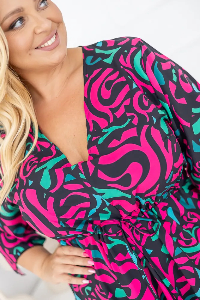 Polski Sukienka asymetryczna DARLIN Wzór 2