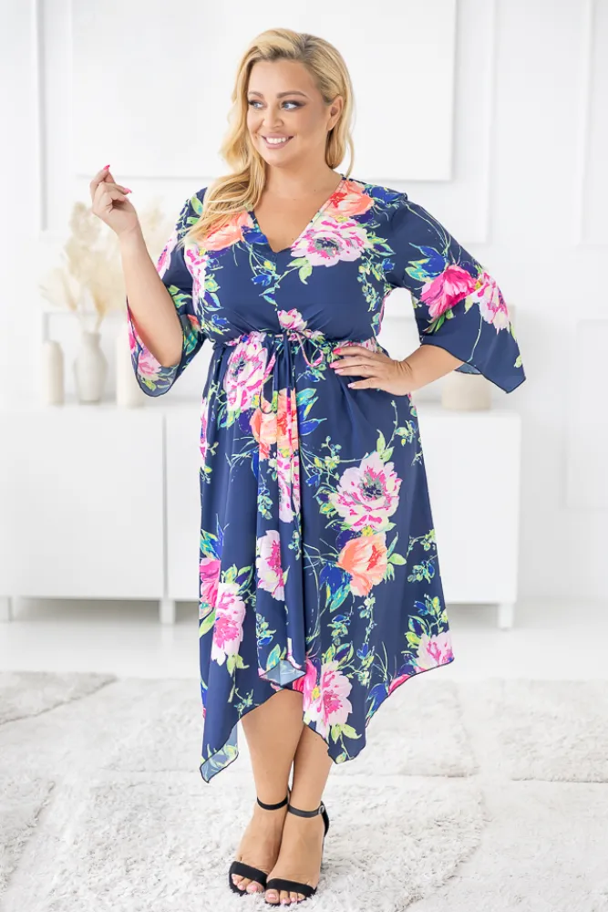 Polski Sukienka asymetryczna DARLIN Wzór 1