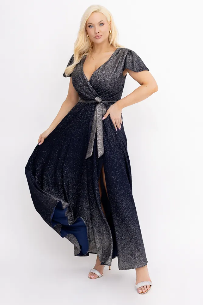 Polski Sukienka błyszcząca FAZARI Wzór 1