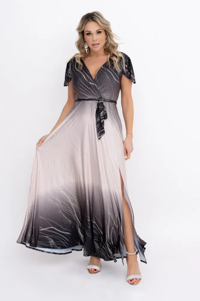 Polski Sukienka błyszcząca VAYANA Wzór 7