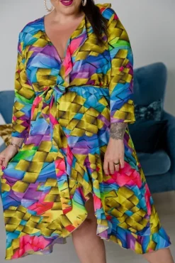 Polski Sukienka IGA Plus Size Wzór 1