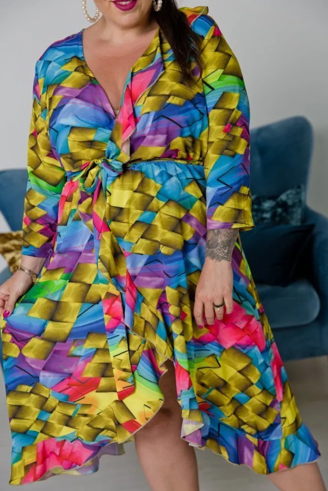 Polski Sukienka IGA Plus Size Wzór 1