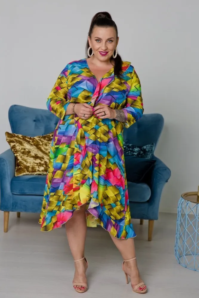 Polski Sukienka IGA Plus Size Wzór 1