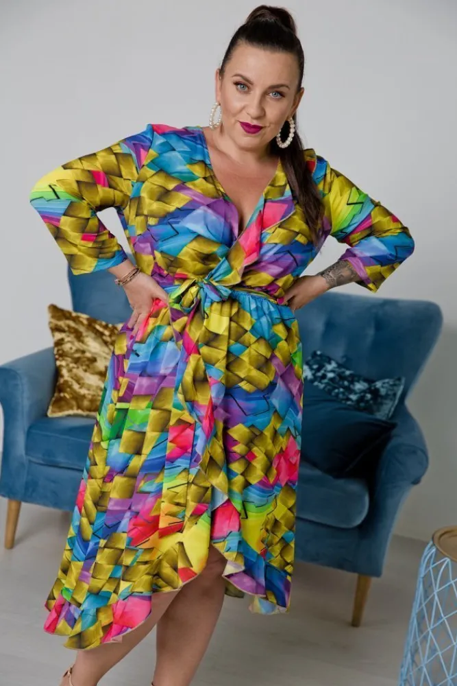 Polski Sukienka IGA Plus Size Wzór 1