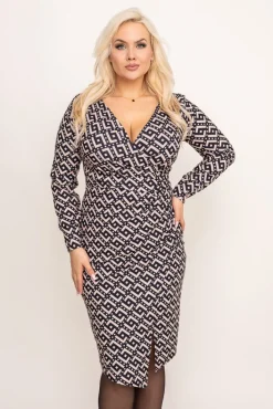 Włoski Sukienka kopertowa RAFAELA Wzór 8