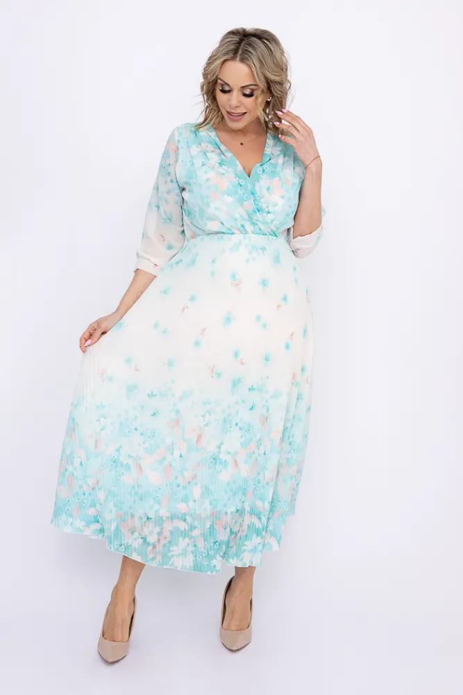 Włoski Sukienka plisowana KEMELI Wzór 3