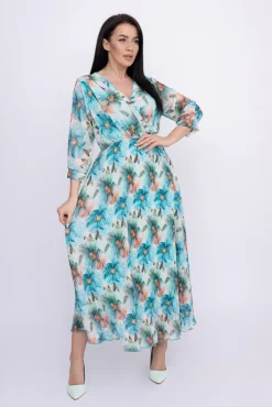 Włoski Sukienka plisowana KEMELI Wzór 6