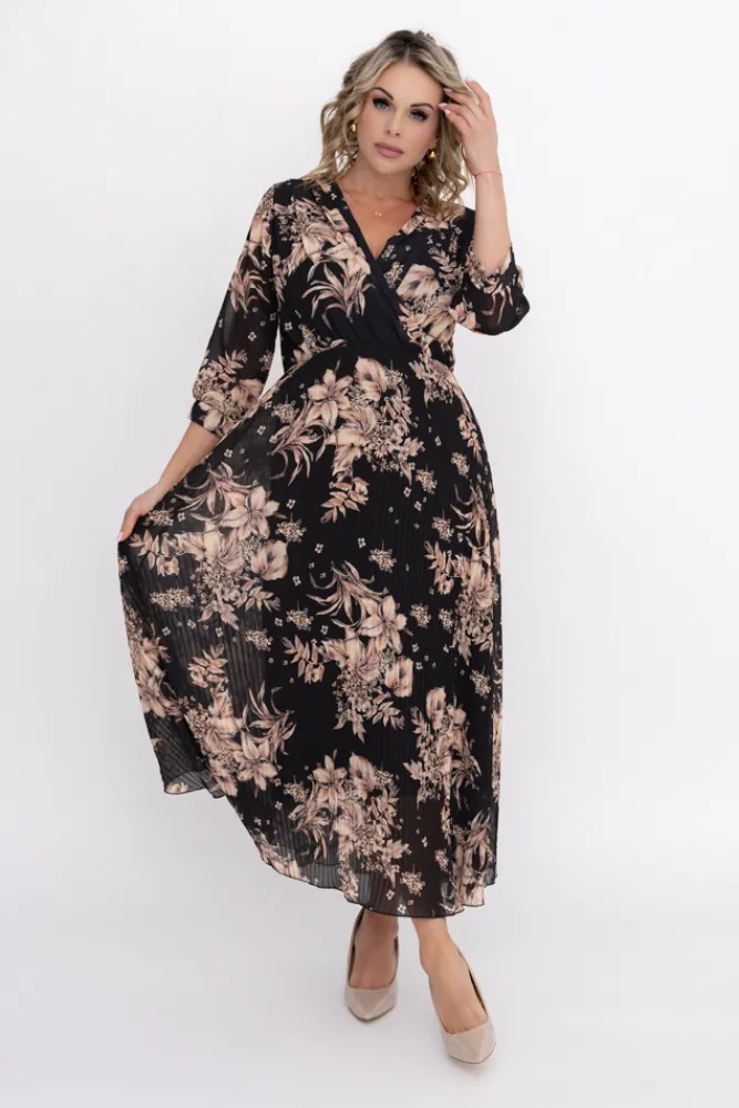 Włoski Sukienka plisowana KEMELI Wzór 15