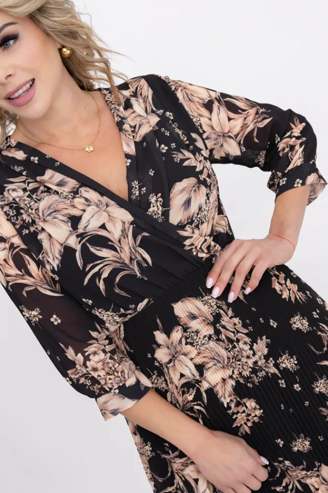 Włoski Sukienka plisowana KEMELI Wzór 15