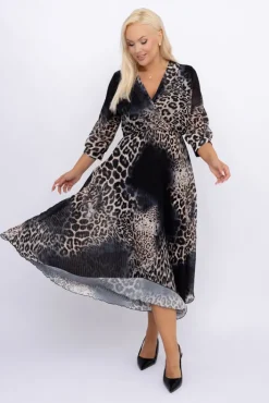 Włoski Sukienka plisowana KEMELI Wzór 14