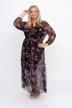 Włoski Sukienka siateczkowa EDERIO Wzór 1