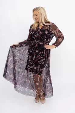 Włoski Sukienka siateczkowa EDERIO Wzór 1