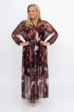 Włoski Sukienka siateczkowa EDERIO Wzór 2