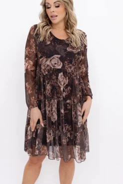 Włoski Sukienka siateczkowa KARTEMI Wzór 3