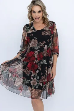 Włoski Sukienka siateczkowa KARTEMI Wzór 1