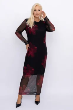 Włoski Sukienka siateczkowa LOGAN Wzór 1