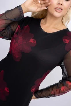 Włoski Sukienka siateczkowa LOGAN Wzór 1