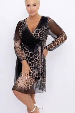 Włoski Sukienka siateczkowa MERGINA Wzór 4