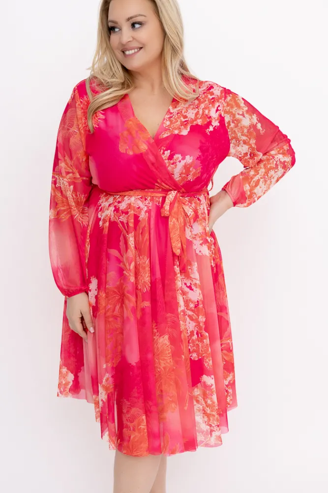 Włoski Sukienka siateczkowa OWEDERI Wzór 1