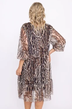 Włoski Sukienka siateczkowa PERMI Wzór 3