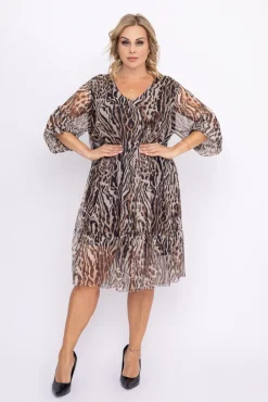 Włoski Sukienka siateczkowa PERMI Wzór 3