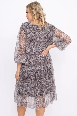 Włoski Sukienka siateczkowa PERMI Wzór 1