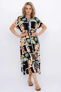 Włoski Sukienka szmizjerka MARGEN Wzór 1