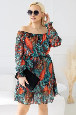 Włoski Sukienka szyfonowa GERIO Wzór 3