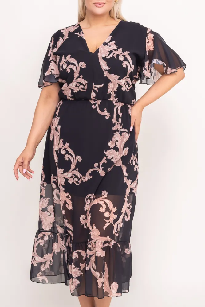 Polski Sukienka szyfonowa OMEPI Wzór 6