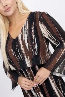 Włoski Sukienka szyfonowa SIMENI Wzór 1