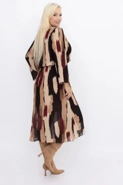 Włoski Sukienka szyfonowa SIMENI Wzór 2