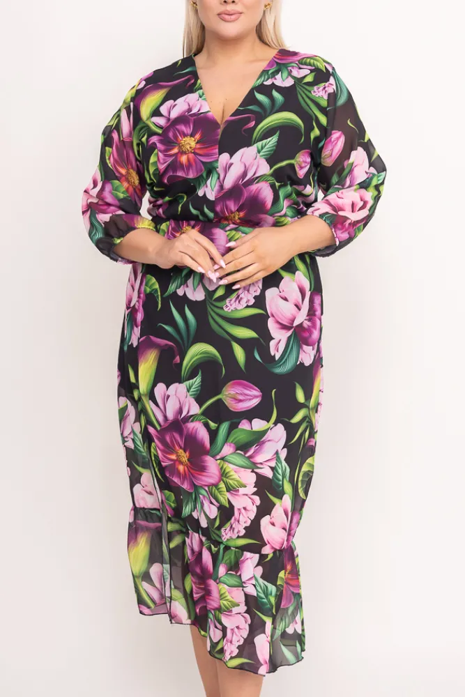 Polski Sukienka szyfonowa TRIGA Wzór 4