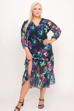 Polski Sukienka szyfonowa TRIGA Wzór 1