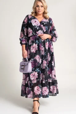 Polski Sukienka w kwiaty NESADINA Wzór 1