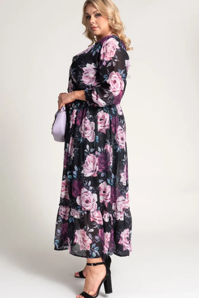 Polski Sukienka w kwiaty NESADINA Wzór 1