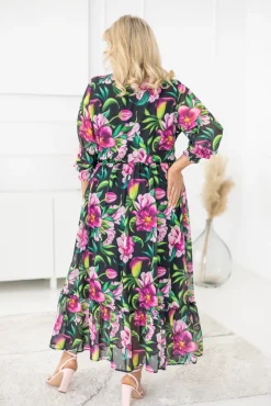 Polski Sukienka w kwiaty NESADINA Wzór 6