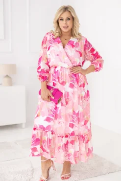 Polski Sukienka w kwiaty NESADINA Wzór 8