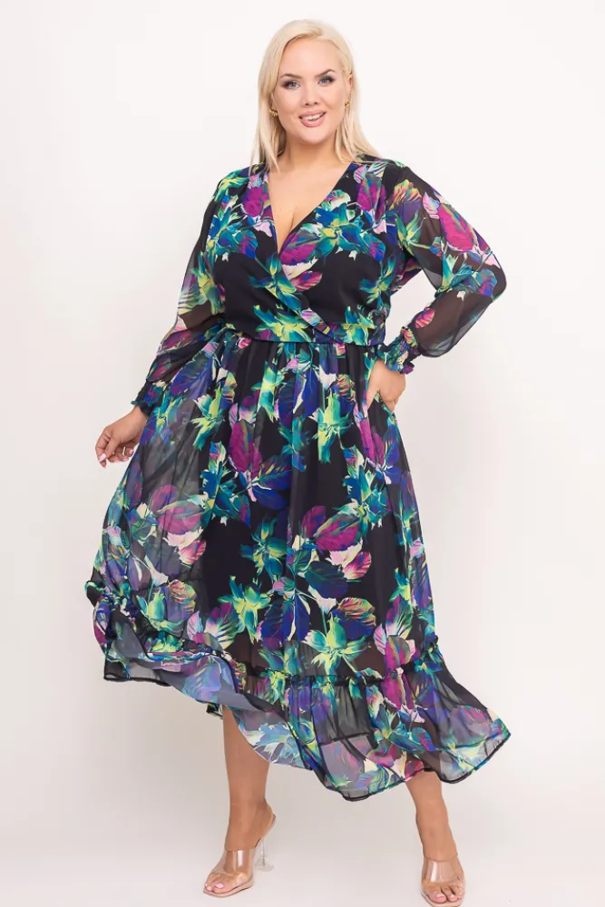 Polski Sukienka w kwiaty NESADINA Wzór 12