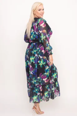 Polski Sukienka w kwiaty NESADINA Wzór 12