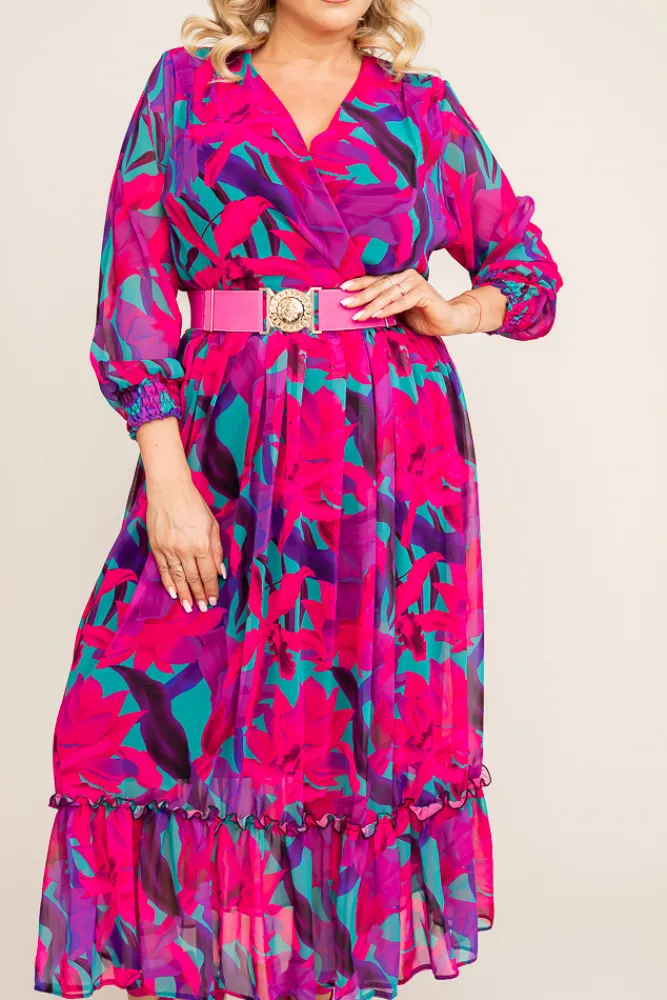 Polski Sukienka w kwiaty NESADINA Wzór 11