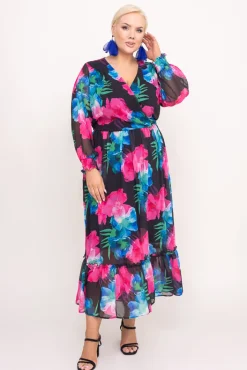 Polski Sukienka w kwiaty NESADINA Wzór 14