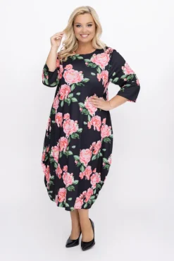 Polski Sukienka w kwiaty SELUZI Wzór 1