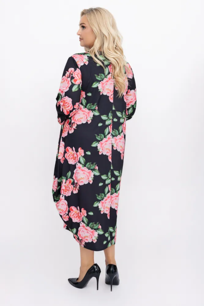 Polski Sukienka w kwiaty SELUZI Wzór 1