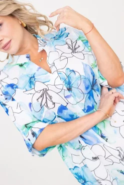 Włoski Sukienka w kwiaty VENVERO